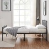 VECELO Twin Size Bed Frame with M Shape Headboard/Mattress Foundation/No