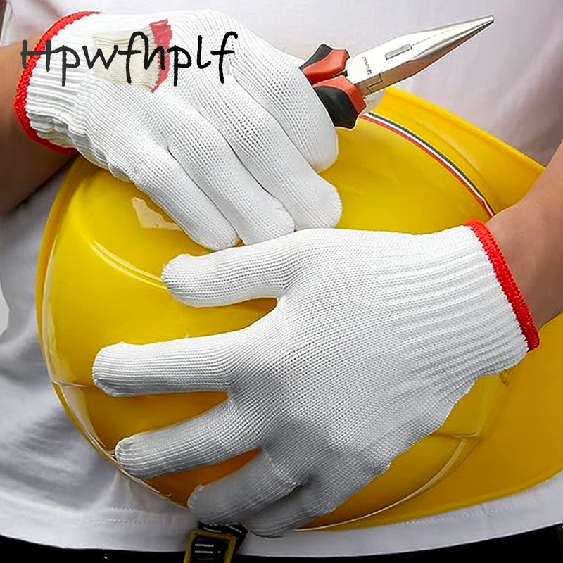 HPWFHPLF Safety Work Gloves, 24 PCS Cotton Working Gloves, Reusable