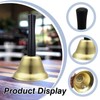 TOAOB Hand Bell Large Gold Hand Bell Reception Bell Christmas