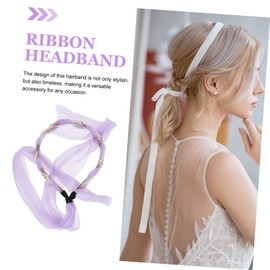 BESPORTBLE Imitation Pearl Ribbon Headband for Women Stylish Hair Accessory Durable Design for Everyday Special Occasions Versatile Hairband for Ladies