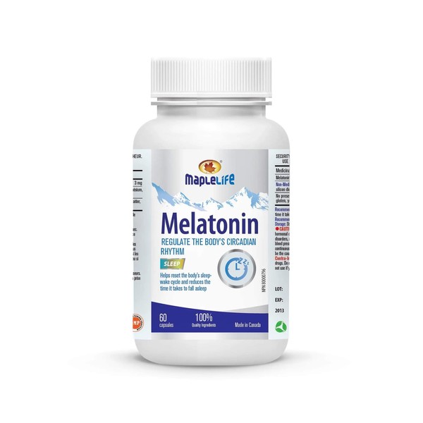 MapleLife Melatonin Natural Sleep Aid Helps Reset the Body's Sleep-Wake