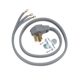 General Electric WX09X10012 3 Wire 50amp Range Cord, 6-Feet