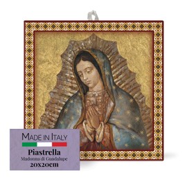 F.LLI BONELLA Madonna of Guadalupe Tile 20 x 20 cm