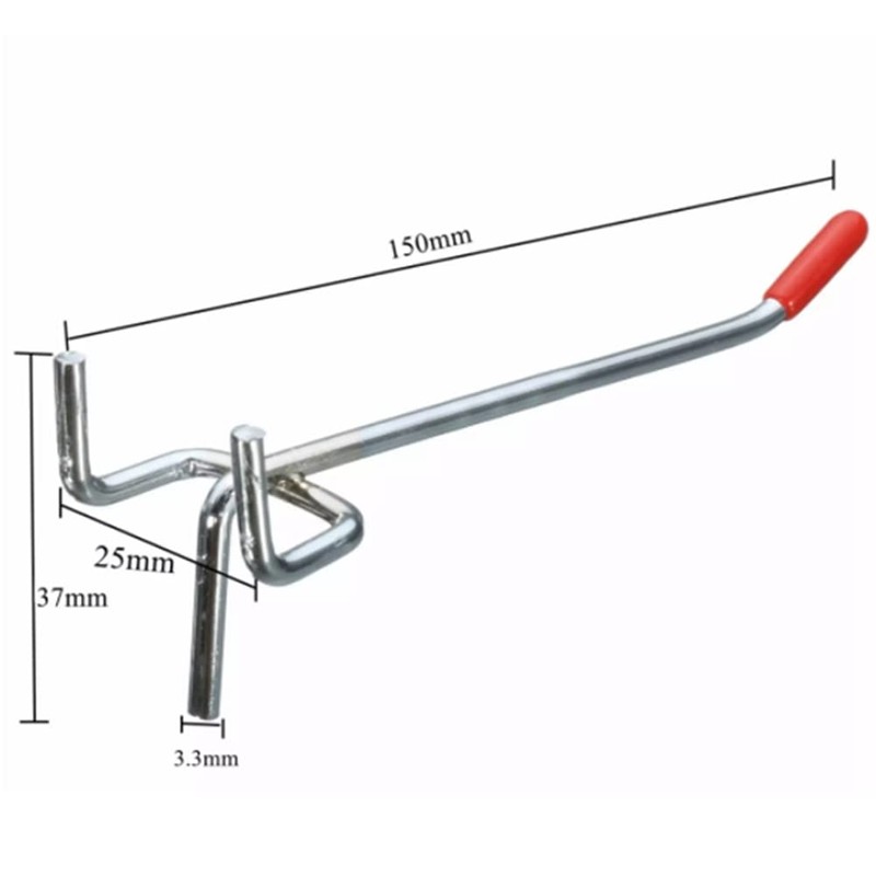 Daiilg 40Pcs Single Pegboard Hooks 150mm Board Slat Wall Retail