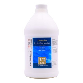 Artecho Pouring Effects Acrylic Medium 0.5Gal/64oz/1.89L, Premium Acrylic Flow Medium for Acrylic Painting, Pour Painting