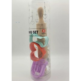 Cutters Get Creative with Mini Baking Set: 1 Rolling Pin and 3 Cookie Cutters! (4CT)