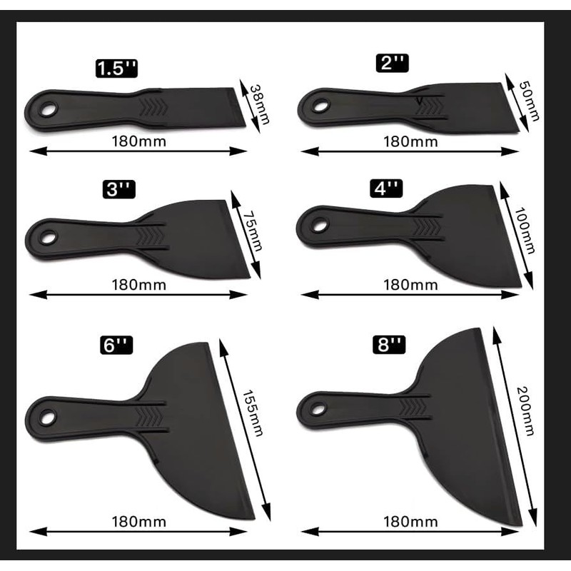 VKE Surface Spatula Set (5 Pieces) in Case Professional with
