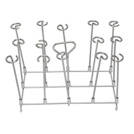 Fryer Skewer Stand Uniform Cooking Rust Resistance Stainless Steel Vertical Skewer Stand for Chicken Meat