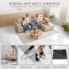 DEXDE Peel and Stick Floor Tile White Marble Waterproof 2FTx2FT