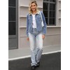 CIMUK Women Denim Jackets Faux Fur Collar Fleece Lined Winter