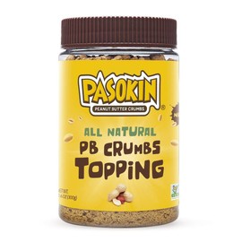 PASOKIN | Peanut Butter Crumbs | Gluten-Free, Vegan, All Natural Peanut Butter Topping, 10.5 ounce Jar