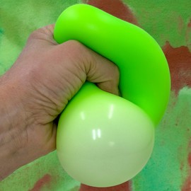 MIJOMA XL Squeeze Ball 10 cm - Colourful Anti-Stress Ball, Sensory Toy for Joy and Relaxation, Promotes Motor Skills (Neon Green)