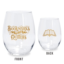 BAD BANANAS - Marcadores para abandonar - Copa de vino sin tallo de 21 onzas para mujeres y hombres, lectores, escritores, regalos bibliotecarios - amantes de los libros