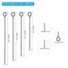 PATIKIL Black Metal Open Eye Pins, 20mm/30mm/40mm/50mm, 600Pcs, Modern Style,
