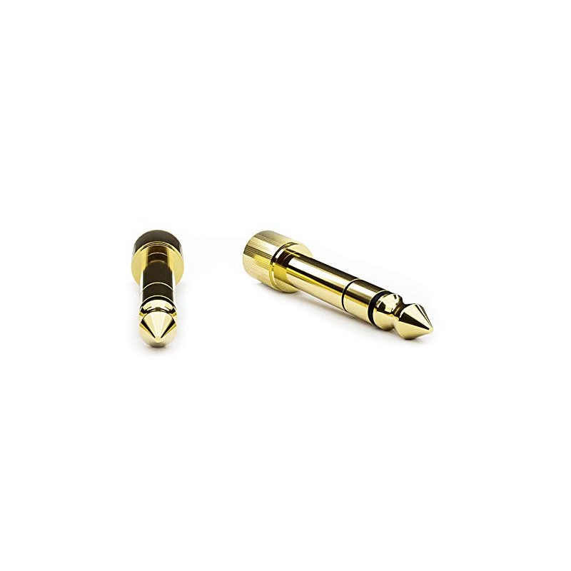 OKULI Replacement Audio Adapters 6.35mm to 3.5mm Screw Thread Gold