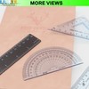 LRMYS 180 Degrees Clear Protractor, Transparent Plastic Semicircle Angle Measurement