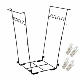 Garden Trash Bag Holder - Outdoor Leaf Bag Support Stand Multi-Use Metal Garbage Bag Holder Frame Holds 30-45 Gallons Bag for Leaves, Camping, Yard Weeding, Lawn Party