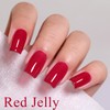 Imtiti Jelly Gel Nail Polish, Burgundy Red Sheer Jelly Nail