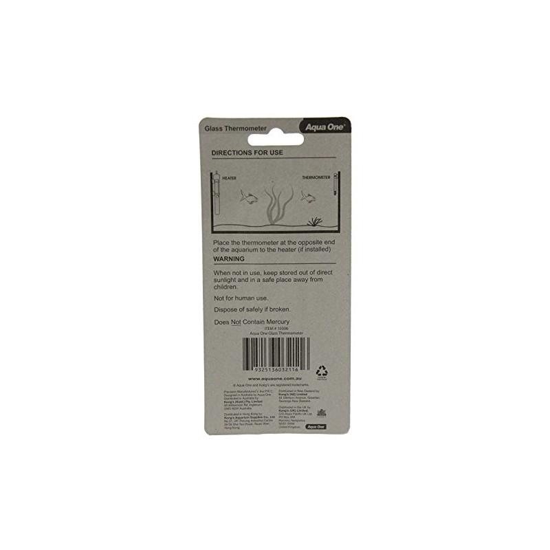 Aqua One Thermometer Glass Standard