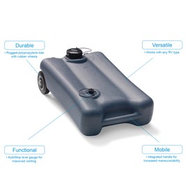 SmartTote Portable RV Waste Tote Tank - 12 Gallons - 2 Wheels - Thetford 40505