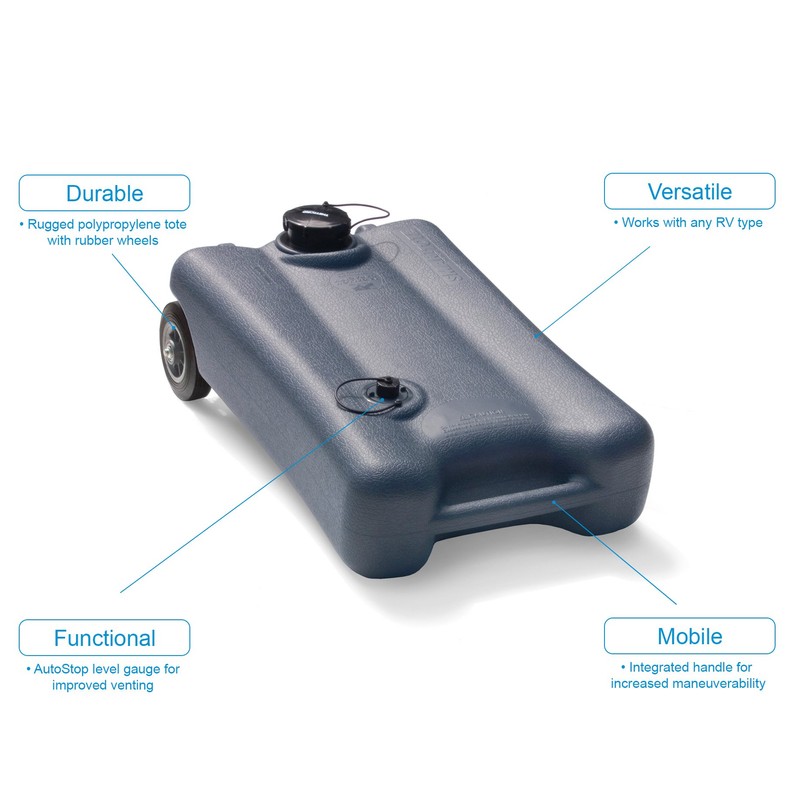 SmartTote Portable RV Waste Tote Tank - 12 Gallons -