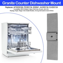 Granite Counter Mounting Bracket 2 Pack and 8269145 Undercounter Dishwasher Bracket 2 Pack Compatible With Most Brand Dishwashers WP8269145, AP6012289, PS11745496 (Comes With Screws)