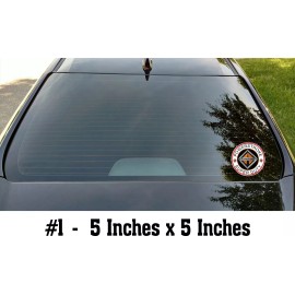 Ford - International Harvester - Round Power Stroke Turbo Diesel  Sticker Decal - #1 - 5 Inches in Diameter