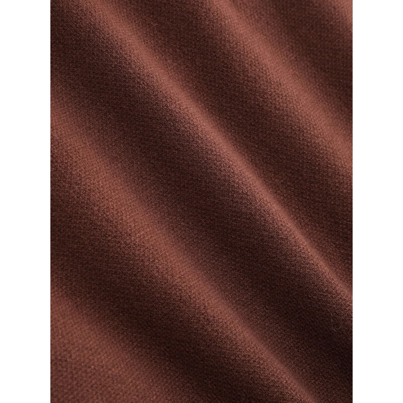 CIDER Polo Position Bear Button Knitted Long Sleeve Sweater Brown