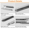 TMGSK Undermount Shelf Drawer Slide Soft Close Bottom Support Under