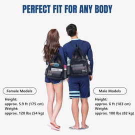 Moyad Backpack for Women Men, Semi-transparent Travel Casual Daypack Backpacks for Hiking Beach Swimming Sport Events, Black Mesh