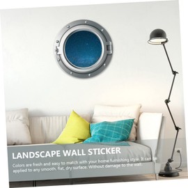 TOPPERFUN 2pcs Universe Sticker Window Decal 3d Window Stickers 3d Planet Universe Wall Sticker Space Stickers Household Wall Sticker Decorative Wall Decal Window Wall Stickers