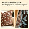 Terracotta Chenille Jacquard Botanical Fall Throw Pillow Covers 18x18 2