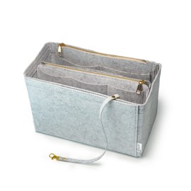 AT Allure-T Handbag Organiser Felt with Zip, Handbag Organiser Bag in Bag Insert, Neverfull mm Organiser, Bag Organiser, Grey M