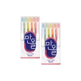 Tapex Manol Ultra-fine Bristle Mini Toothbrush 10-Pack x 2 / 테이팩스 만올 초미세모 칫솔 미니 10개입 X 2개