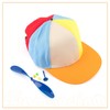 Framendino, Orange Flat Brim Adult Rainbow Propeller Hat Helicopter Top