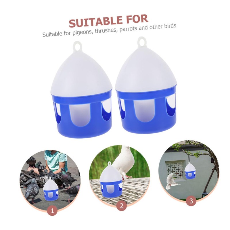 BESPORTBLE 2pcs Portable Bird Water Dispenser Reusable Pigeon Feeder Unique