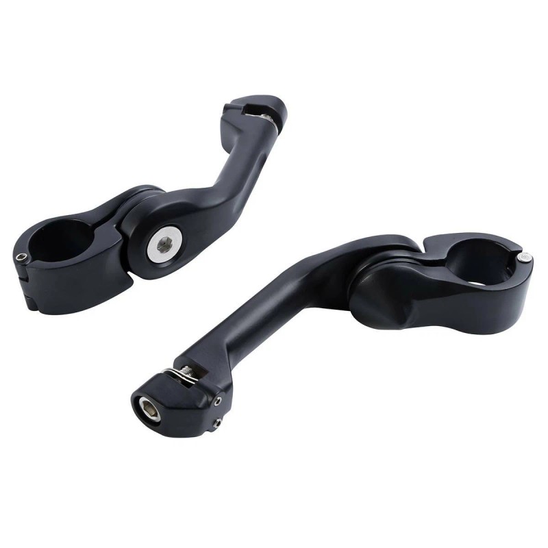 TCMT Matte Black 1 1/4" Adjustable Highway Long Angled Foot