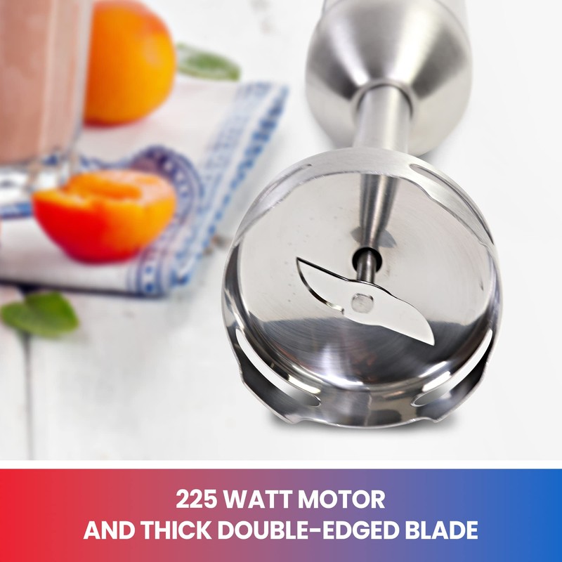 Total Chef Immersion Blender - Electric Handheld Stick Mixer with