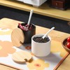 VanEnjoy Black Sugar Bowl with Lid 10oz Ceramic Sugar Bowl