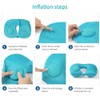 KLERICER 2PCS Inflatable Travel Pillow, Adjustable Inflatable Neck Pillow, Portable