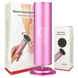 HayZBao Electric Foot File - Callus Remover for Feet,Adjustable Speed Foot File with 60 Pcs Sandpaper Discs,Professional Pedicure Tool for Dead Skin and Calluses - Matte Purple