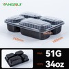 YANGRUI To Go Containers, 40 Pack (40 Trays + 40