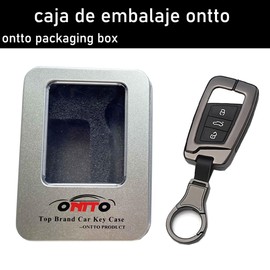 ontto Full Protection Key Fob Cover for VW Key Case Smart Remote Key Shell for Volkswagen Key Holder Red(1 keycover& 1 Keychain)