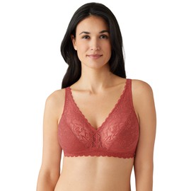 Wacoal Women's Soft Sense Lace Bralette, Garent Rose, XX-Large
