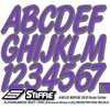STIFFIE Whipline Solid Purple/Carbon 3" Alpha-Numeric Registration Identification Numbers Stickers