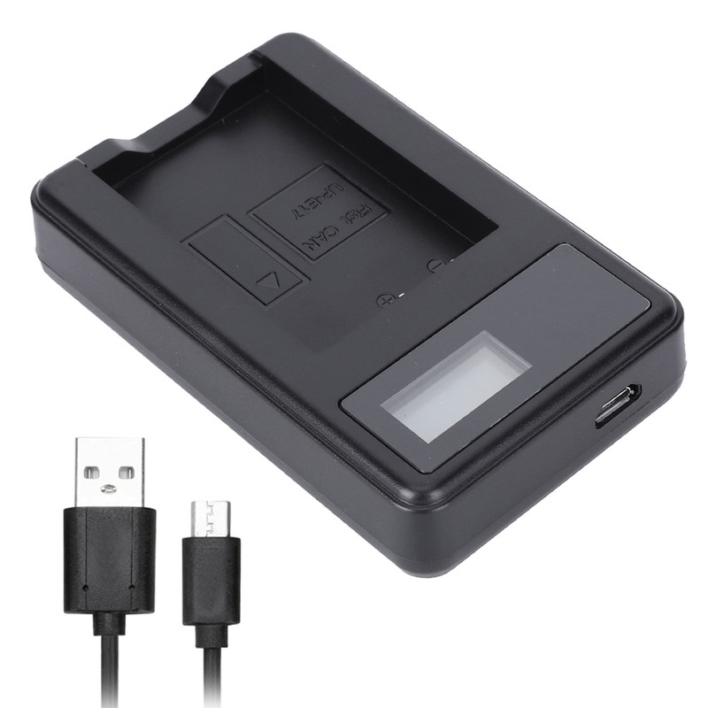 SEIVI Camera Battery Single Charger with LCD Display USB Intelligent