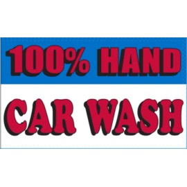 Ruffin 100% Hand Car Wash 3'X5' Flag Rough Tex® 100D