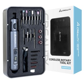 Creality Cordless Rotary Tool Kit with 24PCS Accessories,Multi-functional, 6 Variable Speeds,Long Battery Life and Cordless handheld 3.7V for D Printing Models Grinding Polishing Drilling Cutting