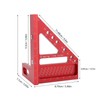 Carpenter Square Hole Scribing Ruler 45 90 Degree Aluminum Alloy