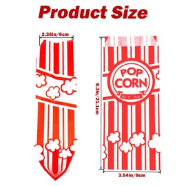 Homrelaxy Homrelaxy 800 Pcs Paper Popcorn Bags, 1 oz Popcorn Bags Individual Servings, Bulk Pop Corn Sleeves for Pop Corn Machine, Movie Night, Cinema, Carnival, Party, Concessions